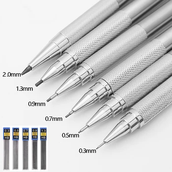 Механичен молив 0.3/0.5/0.7/0.9/1.3/2.0/3.0 мм с нисък център на тежестта За изготвяне на метал Специален молив За офиса, Учебни материали за бродерия